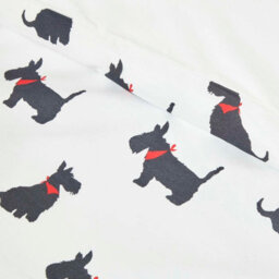 Homescapes Scottie Dog Digitally Printed Cotton Duvet Cover Set, Double - thumbnail 2