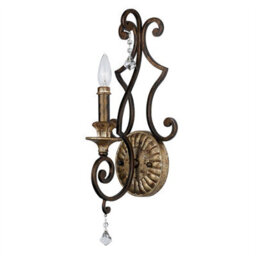 Luminosa Lighting Elstead Marquette 1 Light Indoor Candle Wall Light Antique Bronze, E14 - thumbnail 1