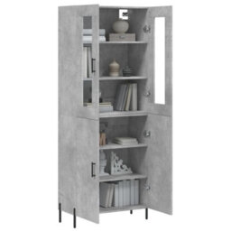Berkfield Highboard Concrete Grey 69.5X34X180 Cm Engineered Wood - thumbnail 3