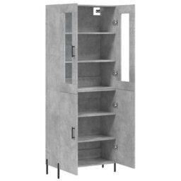Berkfield Highboard Concrete Grey 69.5X34X180 Cm Engineered Wood - thumbnail 4