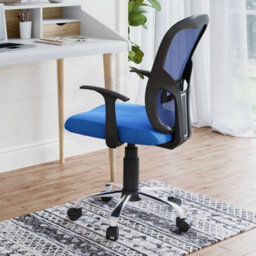 Mesh Back Office Chair In Blue With Back And Leg - thumbnail 5