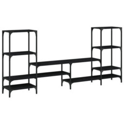 Berkfield Tv Cabinet Black 206.5X28.5X95 Cm Engineered Wood - thumbnail 2