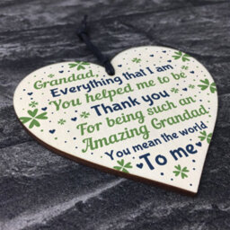 Red Ocean Thank You Grandad Gifts Wooden Heart Fathers Day Gift For Grandad From Grandchildren Keepsake - thumbnail 8