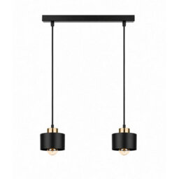 Luminosa Lighting Luminosa Simply Bar Pendant Ceiling Light Black, Gold 2X E27 - thumbnail 1