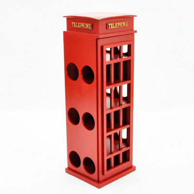 Minster Wooden Telephone Box Wine Rack - image 1