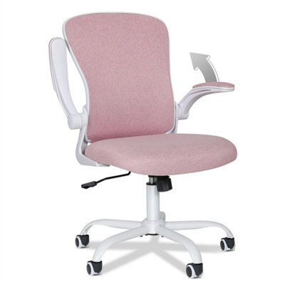 Pink Mesh Ergonomic Office Chair Swivel Rocking - image 1