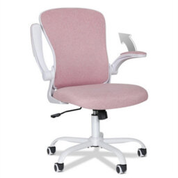 Pink Mesh Ergonomic Office Chair Swivel Rocking - thumbnail 1