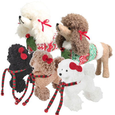 Urbn-Living Cute Poodle Dog Puppy Christmas Décor Plush Toy Children Gift 22Cm Assorted - image 1