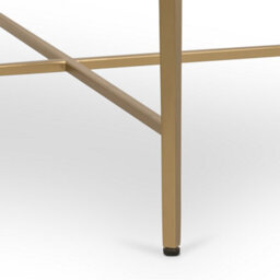 Wyld Haus Ravenna White High Gloss Bedside Table With Brushed Gold Legs And Drawer - thumbnail 9