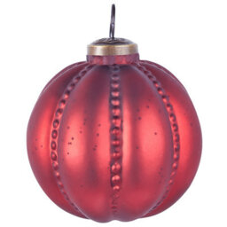 Beliani Set Of 6 Baubles Argentin Glass Red - thumbnail 5