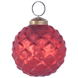 Beliani Set Of 6 Baubles Argentin Glass Red - thumbnail 7