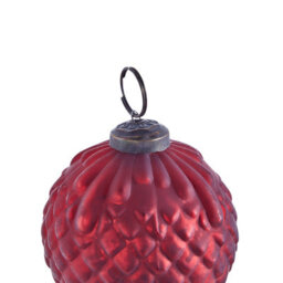 Beliani Set Of 6 Baubles Argentin Glass Red - thumbnail 9