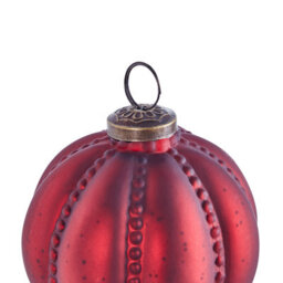Beliani Set Of 6 Baubles Argentin Glass Red - thumbnail 8