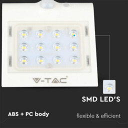 V-Tac Rechargeable Solar Security Wall Lights With Pir Motion Sensor For Outdoor Spaces - thumbnail 8