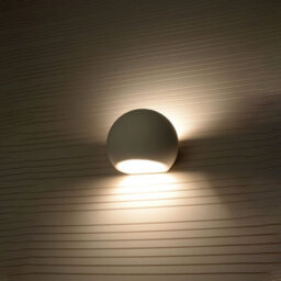 Luminosa Lighting Luminosa 1 Light Ceramic Flush Wall Light White, E27 - thumbnail 4