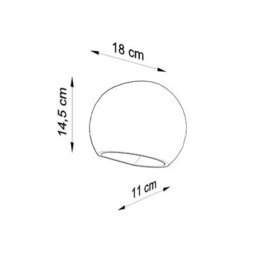 Luminosa Lighting Luminosa 1 Light Ceramic Flush Wall Light White, E27 - thumbnail 5