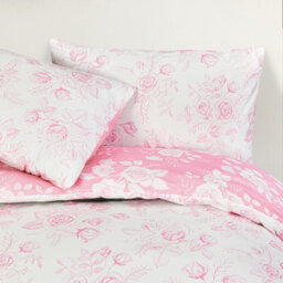 Smart Living Luxury Super Soft Reversible Floral Toile Duvet Cover With Pillowcase - thumbnail 4