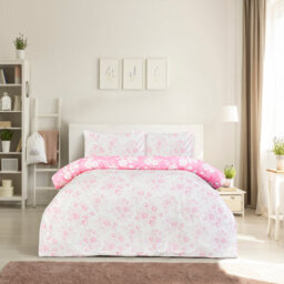 Smart Living Luxury Super Soft Reversible Floral Toile Duvet Cover With Pillowcase - thumbnail 1