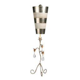Luminosa Lighting Elstead Tivoli 1 Light Table Lamp Silver, Cream, E27