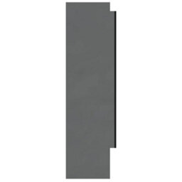 Berkfield Bathroom Mirror Cabinet 80X15X60 Cm Mdf Shining Grey - thumbnail 6