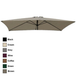 Rinse Bathrooms Brown/taupe Replacement Parasol Canopy Replacement Parasol Cover Fabric For Garden Umbrella 2X3M 6 Arm - thumbnail 1