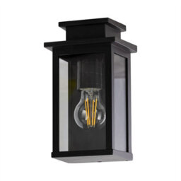 First Choice Lighting Set Of 2 Cotswold - Black Traditional Flush Outdoor Wall Lights - thumbnail 2