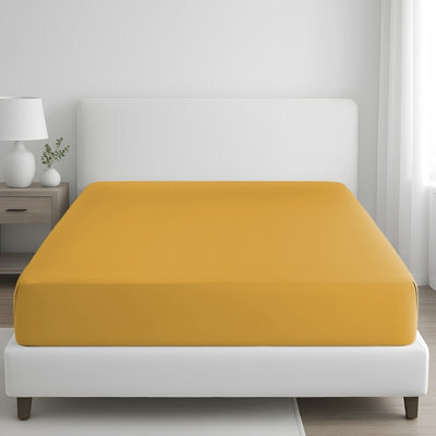 Pamposh 400 Thread Count Egyptian Cotton Super King Size Fitted Sheet Durable Double Premium Natural Cotton Deep Fitted Sheets - image 1