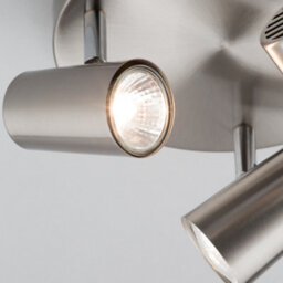 Litecraft Chobham Satin Nickel Adjustable Ceiling Spotlight Plate - thumbnail 5