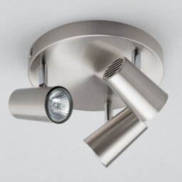 Litecraft Chobham Satin Nickel Adjustable Ceiling Spotlight Plate - thumbnail 4