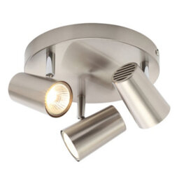 Litecraft Chobham Satin Nickel Adjustable Ceiling Spotlight Plate - thumbnail 2
