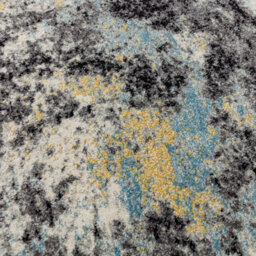 Abstract Blue Modern Easy To Clean Dining Room Rug-160Cm X 230Cm - thumbnail 3