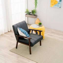 Living Room Accent Single Chair Wood Frame Armchair - thumbnail 4