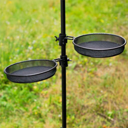 Mesh Bird Feeder Tray W/ Universal 22mm Pole Clamp Garden Seed/nut Dish 2 Pack - thumbnail 6