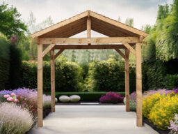 Edecks The Cotswold Garden Gazebo Heavy Duty - Pressure Treated Outdoor Timber - 2700mm X 2700mm With Concrete In Posts 2.6M - thumbnail 1