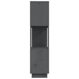 Berkfield Book Cabinet/room Divider Grey 80X25X101 Cm Solid Wood Pine - thumbnail 6