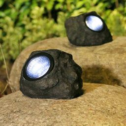 Latto Home Solar Stone Led Garden Light Waterproof Outdoor Rock Spotlight For Pathway Courtyard Lawn Decor