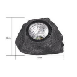 Latto Home Solar Stone Led Garden Light Waterproof Outdoor Rock Spotlight For Pathway Courtyard Lawn Decor - thumbnail 3