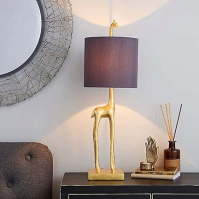Biznest Malmo Giraffe Gold Table Lamp, Home Decorative, Living Room, Bedroom Room, Eye-Catching Design