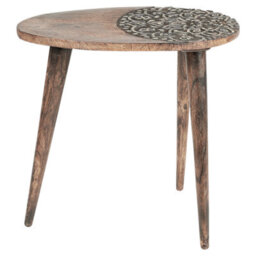 Beliani Set Of 2 Side Tables Khetua Mango Wood Brown - thumbnail 4