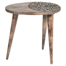 Beliani Set Of 2 Side Tables Khetua Mango Wood Brown - thumbnail 5