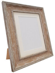 Frames By Post Scandi Distressed Wood Frame With Ivory Mount For Image Size 4 X 3 Inch - thumbnail 4