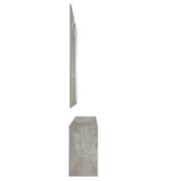 Berkfield 3-In-1 Shoe Cabinet Set Concrete Grey Engineered Wood - thumbnail 7