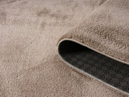 Comfy Washable Low Pile Living Room Area Rug - Anti-Slip Felt Backing Beige 200Cm X 280Cm - thumbnail 3