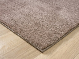 Comfy Washable Low Pile Living Room Area Rug - Anti-Slip Felt Backing Beige 200Cm X 280Cm - thumbnail 4