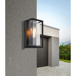 Luminosa Lighting Luminosa Logana Outdoor Wall Lantern Matt Black Ip44 1X E27 - thumbnail 5