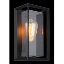 Luminosa Lighting Luminosa Logana Outdoor Wall Lantern Matt Black Ip44 1X E27 - thumbnail 4