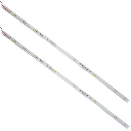 450mm Clip On Led Shelf Kit Warm White 2X Glass Illuminated Kitchen Unit Lights