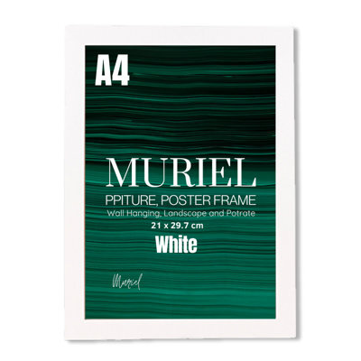 White Picture Frame Photo Frame Perspex Sheet For Wall Or Table, Landscape Portrait Orientation A4 ( 21 X 29.7 Cm) - - image 1