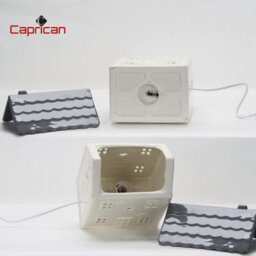 Ceramic House Table Lamp Cream Base With Grey Roof Soft Warm Light Practical And Energy Saving - thumbnail 3