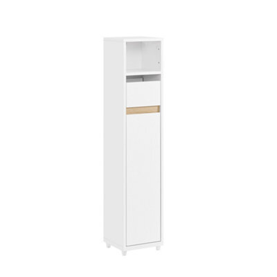 Sobuy Bzr151-W, Bathroom Cabinet For Narrow Spaces Slim Bathroom Storage Unit With Adjustable Shelves And Drawers - image 1